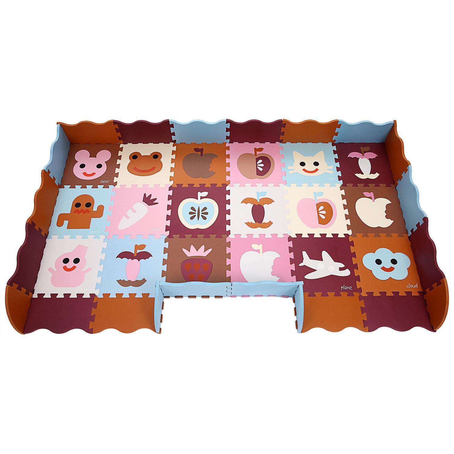 Tapis De Jeu En Mousse Pour Bebes Et Enfants 18 Dalles En Mousse Eva Sur A 100 Non Toxique Sans Odeur Mignon Cdiscount Puericulture Eveil Bebe