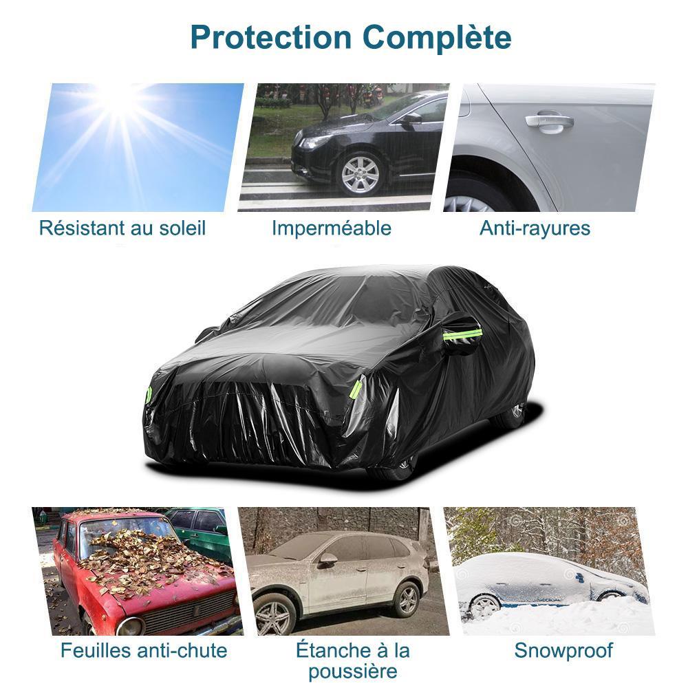 Bâche Voiture Sedan 210T  Housse de Protection Auto Voiture Exterieur Impermeable 4.8 * 1.8 * 1.5m